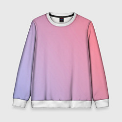 Свитшот детский Градиент - розовая пастель, цвет: 3D-белый