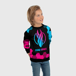 Свитшот детский Dead Space - neon gradient, цвет: 3D-черный — фото 2