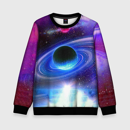 Детский свитшот Центр галактики / 3D-Черный – фото 1
