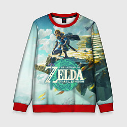 Свитшот детский The Legend of Zelda: Tears of the Kingdom Линк, цвет: 3D-красный