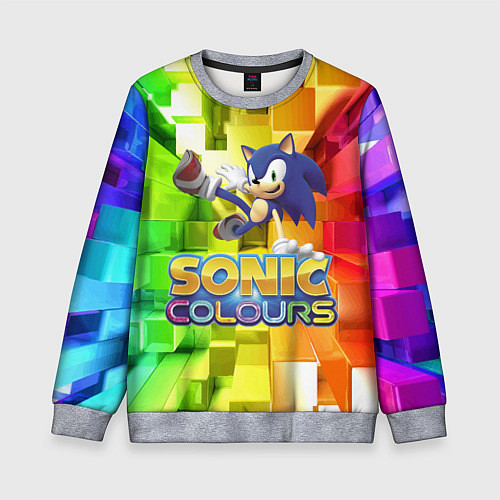 Детский свитшот Sonic Colours - Hedgehog - Video game / 3D-Меланж – фото 1