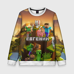 Детский свитшот Евгений Minecraft