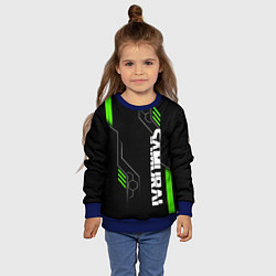 Свитшот детский Samurai - Зеленые технологии, цвет: 3D-синий — фото 2