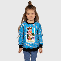 Свитшот детский Доктор Ливси с черепом и ромом, цвет: 3D-черный — фото 2