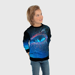 Свитшот детский Цифровой глаз, цвет: 3D-черный — фото 2
