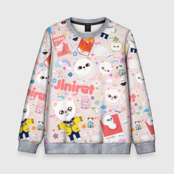 Свитшот детский Skzoo Jinniret pattern cartoon avatar, цвет: 3D-меланж
