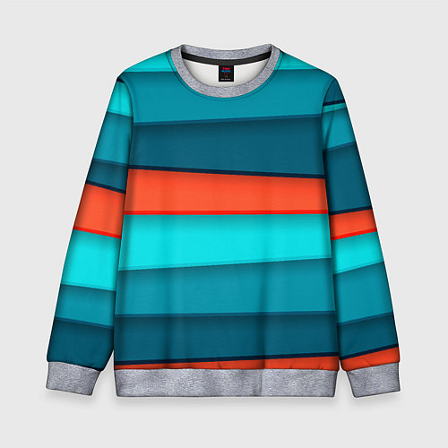 Детский свитшот Геометрические непараллельные пластины / 3D-Меланж – фото 1