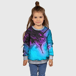 Свитшот детский Neon Genesis Evangelion - Eva 01, цвет: 3D-меланж — фото 2