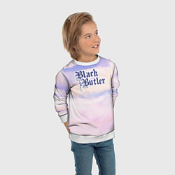 Свитшот детский Black Butler sky clouds, цвет: 3D-белый — фото 2