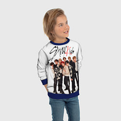 Свитшот детский Stray Kids white background, цвет: 3D-синий — фото 2