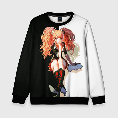 Детский свитшот Джунко Эношима - Danganronpa / 3D-Черный – фото 1