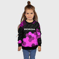 Свитшот детский Honda pro racing: символ сверху, цвет: 3D-черный — фото 2