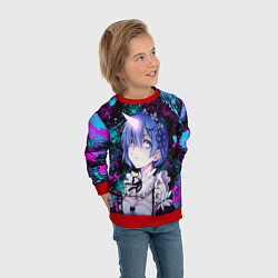 Свитшот детский РеЗеро - Неоновые краски - Рем, цвет: 3D-красный — фото 2