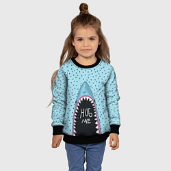 Свитшот детский Акула просит обнимашек, цвет: 3D-черный — фото 2