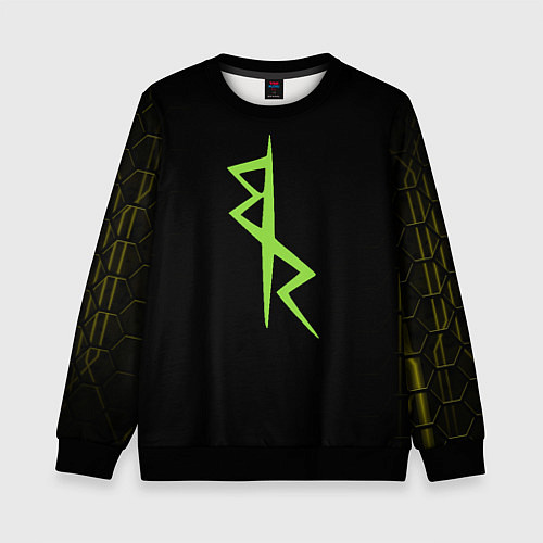 Детский свитшот Киберпанк - Команда Дэвида / 3D-Черный – фото 1
