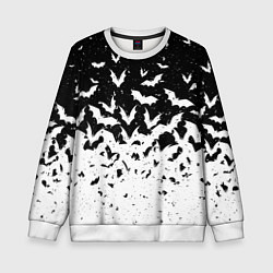 Детский свитшот Black and white bat pattern