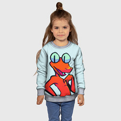 Свитшот детский Оранжевый - Радужные друзья, цвет: 3D-меланж — фото 2