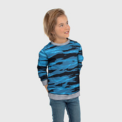 Свитшот детский Волны Камуфляж, цвет: 3D-меланж — фото 2