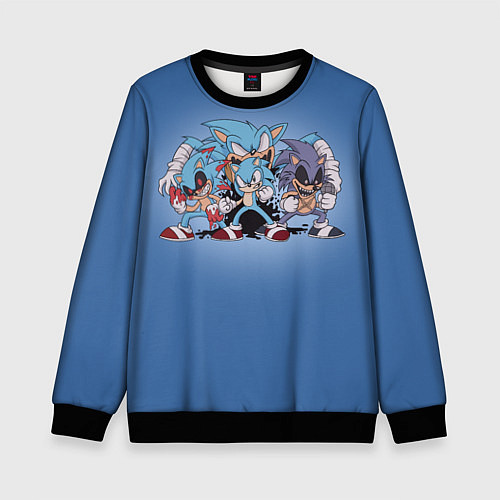 Детский свитшот Sonic EXE / 3D-Черный – фото 1