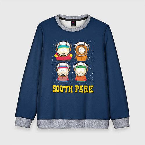 Детский свитшот South park космонавты / 3D-Меланж – фото 1