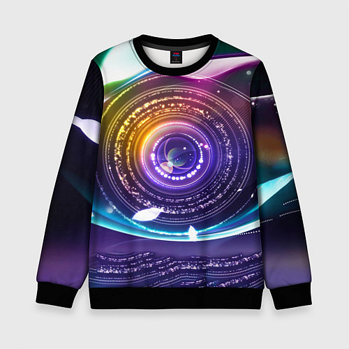 Детский свитшот Глаз Вселенной / 3D-Черный – фото 1