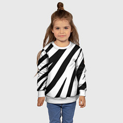 Свитшот детский Камуфляж зебры, цвет: 3D-белый — фото 2