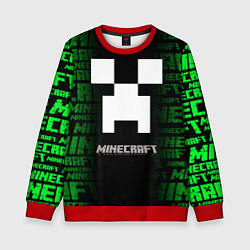 Свитшот детский Minecraft - green creeper, цвет: 3D-красный