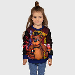 Свитшот детский Пять ночей Фредди, цвет: 3D-синий — фото 2