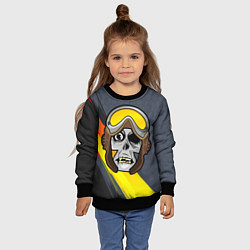 Свитшот детский Череп летчика, цвет: 3D-черный — фото 2
