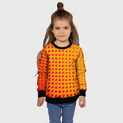 Свитшот детский Оранжевая абстракция, цвет: 3D-черный — фото 2