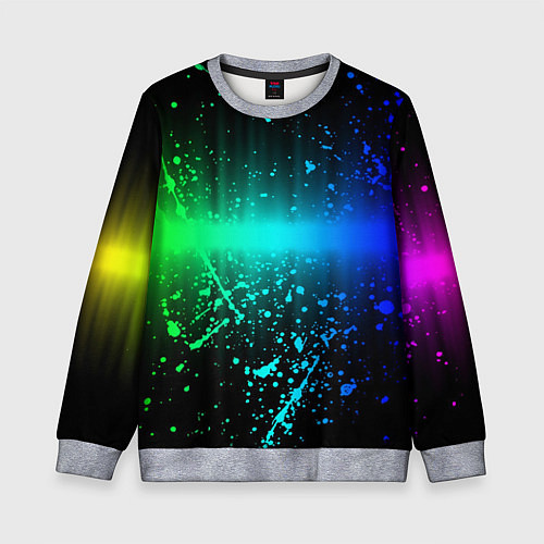 Детский свитшот Неоновая абстракция / 3D-Меланж – фото 1