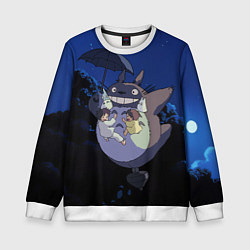 Свитшот детский Night flight Totoro, цвет: 3D-белый
