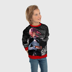 Свитшот детский Демон контроля : Человек бензопила, цвет: 3D-красный — фото 2