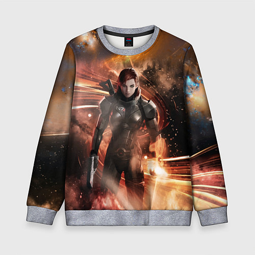 Детский свитшот Mass Effect N7 - Jane Shepard / 3D-Меланж – фото 1