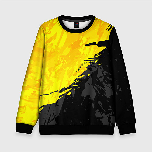 Детский свитшот Black and yellow / 3D-Черный – фото 1