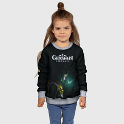 Свитшот детский Геншин - Тигнари, цвет: 3D-меланж — фото 2