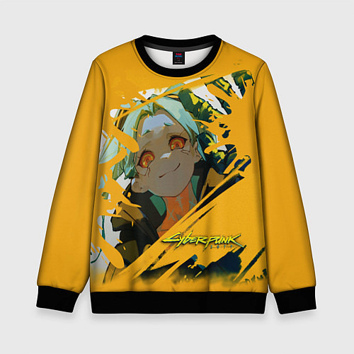 Детский свитшот Ребекка из Киберпанка / 3D-Черный – фото 1
