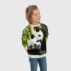 Свитшот детский Влюблённые панды, цвет: 3D-белый — фото 2