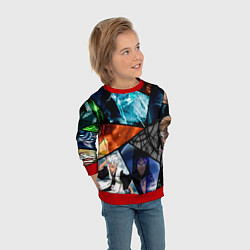 Свитшот детский Персонажи Блич В Осколах, цвет: 3D-красный — фото 2