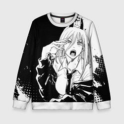 Детский свитшот Возмущенная Пауэр - Человек бензопила