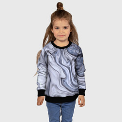 Свитшот детский Чёрная акварель, цвет: 3D-черный — фото 2