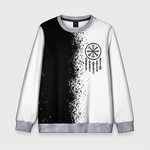 Детский свитшот Северный компас Вегвизир / 3D-Меланж – фото 1