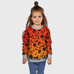 Свитшот детский НАСТРОЕНИЕ Halloween, цвет: 3D-меланж — фото 2