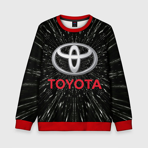 Детский свитшот Тойота, эмблема, автомобильная тема / 3D-Красный – фото 1