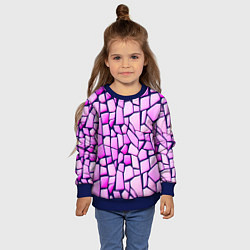 Свитшот детский Абстрактная мозаика - паттерн, цвет: 3D-синий — фото 2