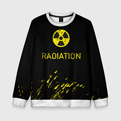 Свитшот детский Radiation - радиационная опасность, цвет: 3D-белый