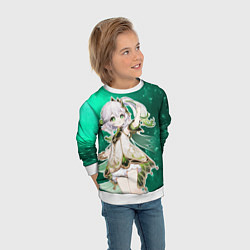 Свитшот детский Дендро Архонт - Нахида, цвет: 3D-белый — фото 2