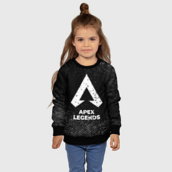 Свитшот детский Apex Legends с потертостями на темном фоне, цвет: 3D-черный — фото 2