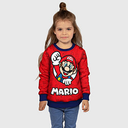 Свитшот детский Луиджи и Марио, цвет: 3D-синий — фото 2