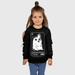 Свитшот детский Милый Почита - человек бензопила, цвет: 3D-черный — фото 2